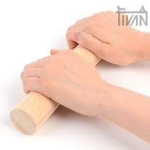 티반 홈 베이킹 수제 피자 반죽 원목 밀대 칼국수 만두 밀대께 홍두 나무 롤러, 사이즈