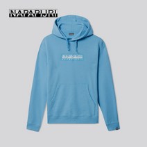 [나파피리] [공식] 박스 로고 후드 티셔츠 Blue Grotto