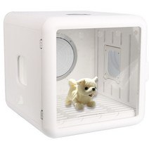 네이처360 펫드라이룸 저소음 음이온 케어 강아지 고양이 털 말리기, 화이트, 화이트