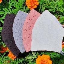 국산 레이스 면 마스크-세탁가능 자외선차단마스크