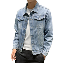 봄 가을 남성용 데님 점퍼자켓 캐주얼 슬림핏 청 자켓 데일리