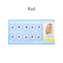 그릴즈 힙합그릴즈 골드 치아 그릴드 4 색 10pcs 다이아몬드 Bur 치과 재료 치아 틀니 스터드 화이트닝 아크릴 치아 크리스탈 장식 구강 위생 치아 Decora, 빨간색