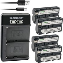 카스타 4팩 배터리 LKD2 USB 충전기 블랙매직 디자인 포켓 시네마 카메라 6KD2, 1Charger+4Batteries