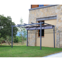 선룸 썬룸 옥상 차광막 가리개 테이블 파라솔 테라스 정자 가림막 야외 전망대 포도 랙 알루미늄 합금 정원 안뜰 등반 포도 나무 포도 랙 알루미늄 천막 야외 텐트 방수, 3x3m 랙 특수 천