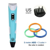 3D 펜 DIY 프린터 드로잉 3d 인쇄 ABS 필 라 멘 트 1.75mm 크리스마스 생일 선물 아이들을위한 최고의, 08 Blue US_01 Pla filagment