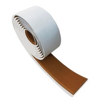 발포바퀴 에어바퀴 58x2400x5mm 싱글 스트립 모방 티크 요트 보트 데크 매트 바닥재 브라운 미끄럼 방지, 02 Brown-White Accents