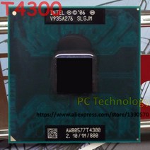 오리지널 인텔 펜티엄 CPU T4300 (1M 캐시 2.1GHz 800MHz FSB) 노트북 프로세서