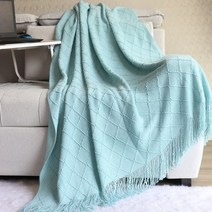 니트 담요 침실 쇼파 부드러운 격자 무늬 담요 웨어러블 소파 침대 피부 친화적