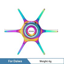 GOMEXUS-DIY 알루미늄 스타 드랙 65mm 다이와/시마노 타튤라 질리온 베이트 캐, 01 For shimano, 06 Rainbow