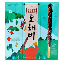필내음 제주 우도땅콩 초코스틱 도채비, 126g, 15개