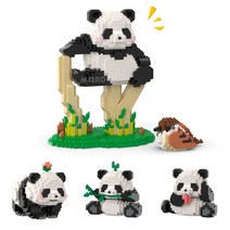 레고 팬더 성인 나노 블록 푸바오 판다 성인용 소품, 5