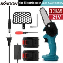 톱 다이 테이블 휴대용 전기 가지 치기 충전식 소형 전기 목공 한 손으로 전기 정원, 4in 2배터리 21v, 우리를