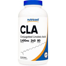 뉴트리코스트 CLA 800mg 소프트젤 글루텐 프리, 240개입, 2개