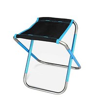 Pteanecay 접이식 낚시 의자 스툴 알루미늄 초경량 휴대용 캠핑 낚시 피크닉 의자 S 블루