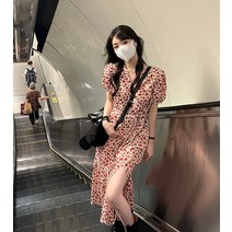 동남아 괌 베트남 태국 싸이판 하와이 몰디브 휴양지 해변 원피스 여행옷여성용 긴 꽃 무늬 드레스 여름 2