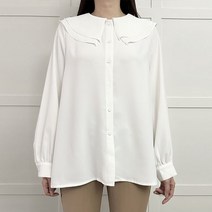 아이우먼 젤리이중카라블라우스 SMN906M302 빅사이즈