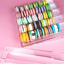 아크릴 마카롱 진열케이스 카페 진열대 디저트 제과 쇼케이스 경사형 1칸 3칸 4칸 5칸, 70mm