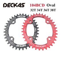 자전거 체인링 부품 deckas 104bcd chainring oval shimano, 타원형 은색, 38톤