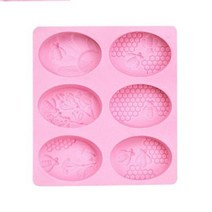 비누 커터기 대패 커팅기 건강한 재료 꿀 꿀벌 실리콘 금형 6 수제 타원형 3D 양식 DIY 공예 G9R1, as the picture