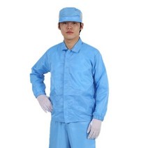 MK 제전방진복 [상의 Y카라] 정전기방지 크린룸 제전복 방진복, 네이비, 상의Y_M(90), 1개