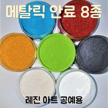 국산 메탈릭 안료 컬러 펄 피그먼트 100g 7종_레진 아트 공예 에폭시, 레드 100g