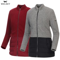 [울시골프] (여성)니트배색롱패딩점퍼_W84LSC720