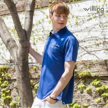 [이동수윌링] 남성 쿨 스트래치 셔츠 WH7BMTS304_BL