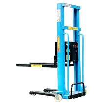 유압리프트 핸드 푸시 소형 포크 리프트 지게차 화물, 300KG 적재 용량 1.3m 상승