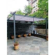 테라스가림막 전원주택담장 비가림막 펜스꾸미기, 10cm 기둥 주변광 3x4xH2.2m