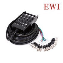 EWI PSX-16 교회 행사 렌탈용 16채널 XLR 캐논 멀티케이블 멀티박스, 45M