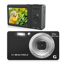 디지털카메라 HD 디지털 비디오 카메라 자동 초점 5 천 6 백만 화소 20X 줌 셀프 타이머 손떨림 방지 2.7, 02 Black