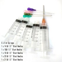 에폭시 다양한 크기의 무딘 팁 바늘 및 캡이 있는 pcs 주사기. 산업용 분배 용, 03 Style 3