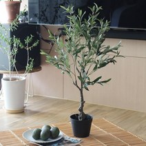 [윤자매네] 진짜같은 90cm 올리브 나무 조화 화분