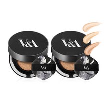 V&A 롱 웨어 쿠션 파운데이션 본품 2개 기획세트, 호수:01 페어 아이보리 15g*2, 단품