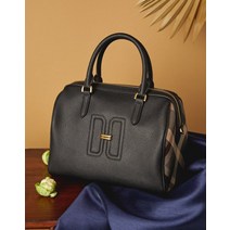 22FW [PORTOBELLO] 블랙 체크배색 가죽 토트백 DCBA2F949BK