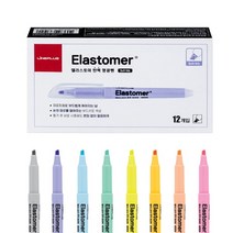 (Lineplus) 라인플러스 엘라스토머 탄력 형광펜 12자루(1타)(옵션), 찐노랑