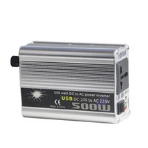 변압기 인버터500W dc-ac 전원 변환기 DC 24V-220V AC 자동차 인버터 변압기 듀얼 USB 어댑터 포함 드롭, 한개옵션0
