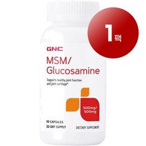 와와마켓 GNC 지앤씨 관절 연골 뼈 건강 관리 MSM 500mg 글루코사민 500mg 90정 1팩
