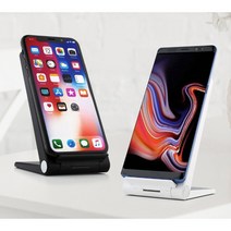 가정용/업무용 휴대폰 스탠드 고속 무선충전 거치대 / 애플 갤럭시 패드, 블랙본체만