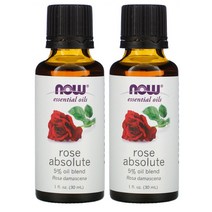 나우푸드 에센셜 오일 로즈 앱솔루트 아로마 1floz(30ml) 2팩 Now Foods Essential Oils Rose Absolute, 1개