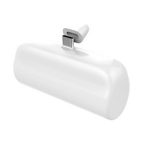 코끼리 PD 고속 C타입 일체형 도킹형 5000mAh 미니 보조배터리, 화이트, KPB-M5000PC