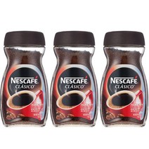 네스카페 클라시코 다크 로스트 인스턴트 커피, 200g, 3개