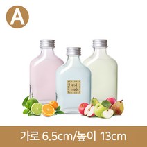 유리병 밀크티병 (A타입)웨이납작쥬스 100ml(A-W), 알루미늄, 1개