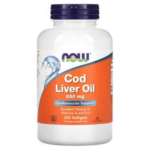 나우푸드 대구 간유 650 MG 250 소프트젤, 250 Count
