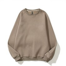 스트릿웨어 남성 후드 스웻셔츠 레터 프린트 트레이닝복 힙합 풀오버 여성 상의, L (Bust 106cm), Khaki_2