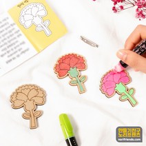 카네이션 브로치 만들기재료 팬시우드 색칠놀이