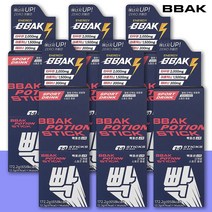 BBAK 빡포션 베리 zero카페인 아르기닌 타우린 테아닌 에너지부스터, 6개, 172.2g