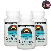 소스내츄럴 베타시토스테롤 340mg 피토스테롤 칼슘 스테아르산 실리카 180정 3통, 3개, 180개