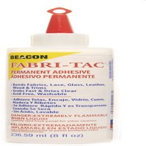 7.5 x 2 x 2 Beacon Adhesives FT8OZBOT12 Fabri-Tac Permanent Adhesive 8-Ounce Clear, 1