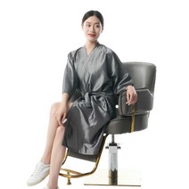 실크 미용 가운 10장 세트 미용실 이발 가운 컷트보 염색보 바버샵 헤어보, 그레이x10장